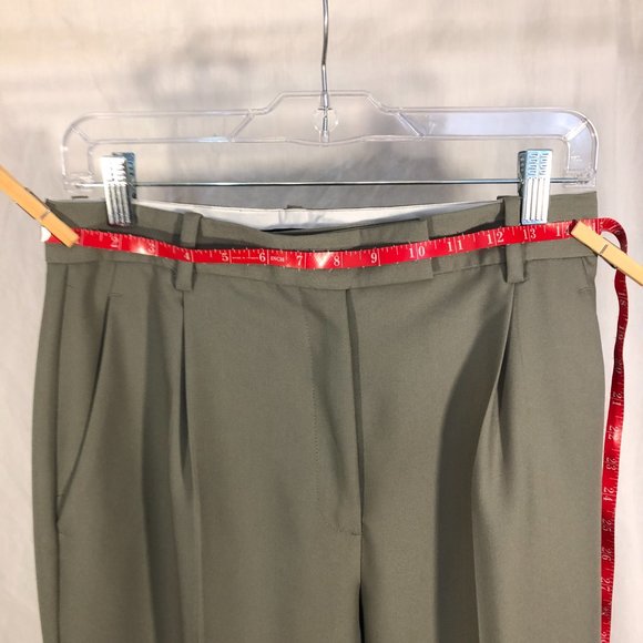 Women's Wide leg trousers - green-grey - size M - Picture 5 of 13